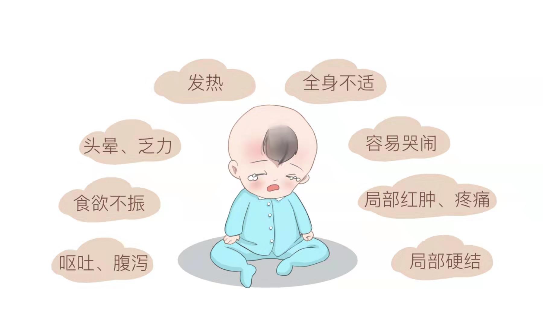 寶寶打完疫苗后出現(xiàn)發(fā)燒、接種部位紅腫怎么辦？